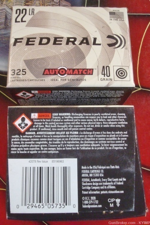 1950 Federal AM LR High Velocity Solid Point AM22 AUTO-MATCH 22 LR-img-1