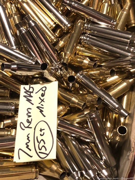 7mm Remington Magnum brass nickel casings-img-7