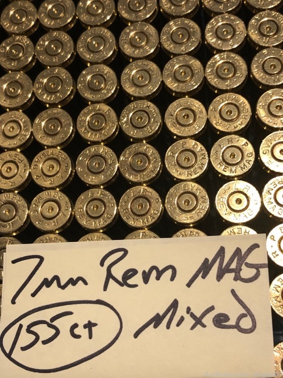 7mm Remington Magnum brass nickel casings-img-2