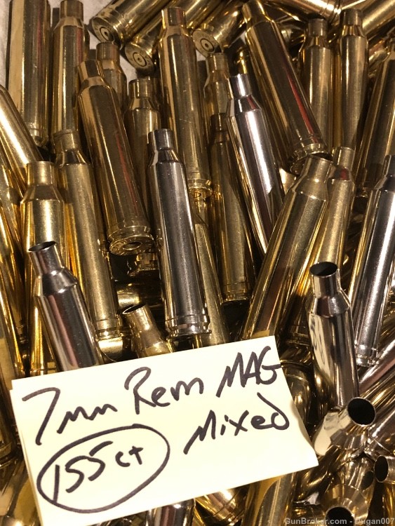 7mm Remington Magnum brass nickel casings-img-6