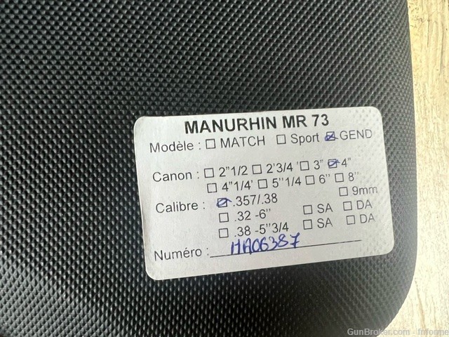 Manurhin Mr-73 / MR73 4" .357 Mag Beretta Import + New Karl Nill Grips-img-13