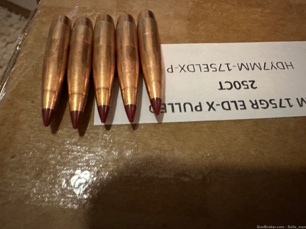175 grain ELD-X Hornady 7mm .284” bullets projectiles for reloading 250 pcs-img-3