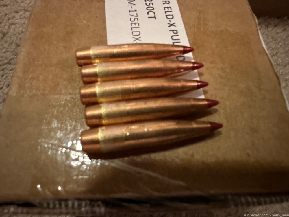 175 grain ELD-X Hornady 7mm .284” bullets projectiles for reloading 250 pcs-img-2