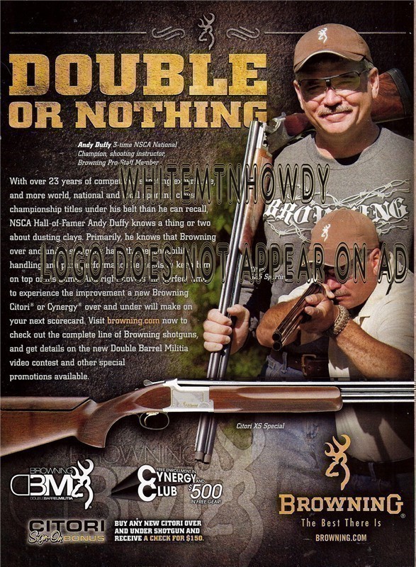2010 BROWNING Citori XS Special Shotgun PRINT AD-img-0