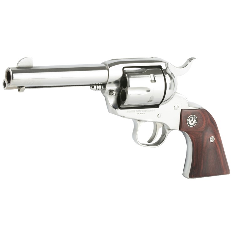RUGER Vaquero 45 Colt 4.62in 6rd High-Gloss Stainless Revolver (5105)-img-3
