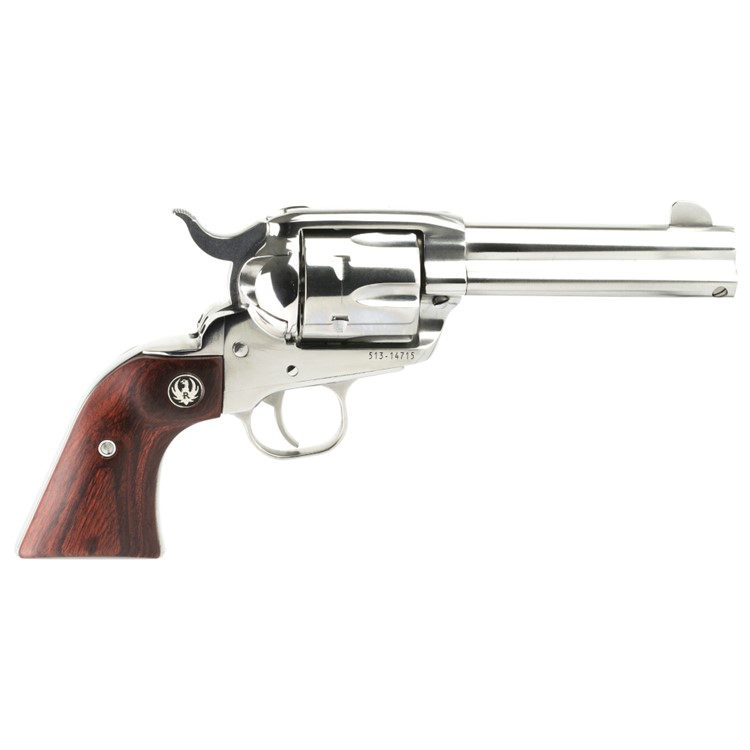 RUGER Vaquero 45 Colt 4.62in 6rd High-Gloss Stainless Revolver (5105)-img-2