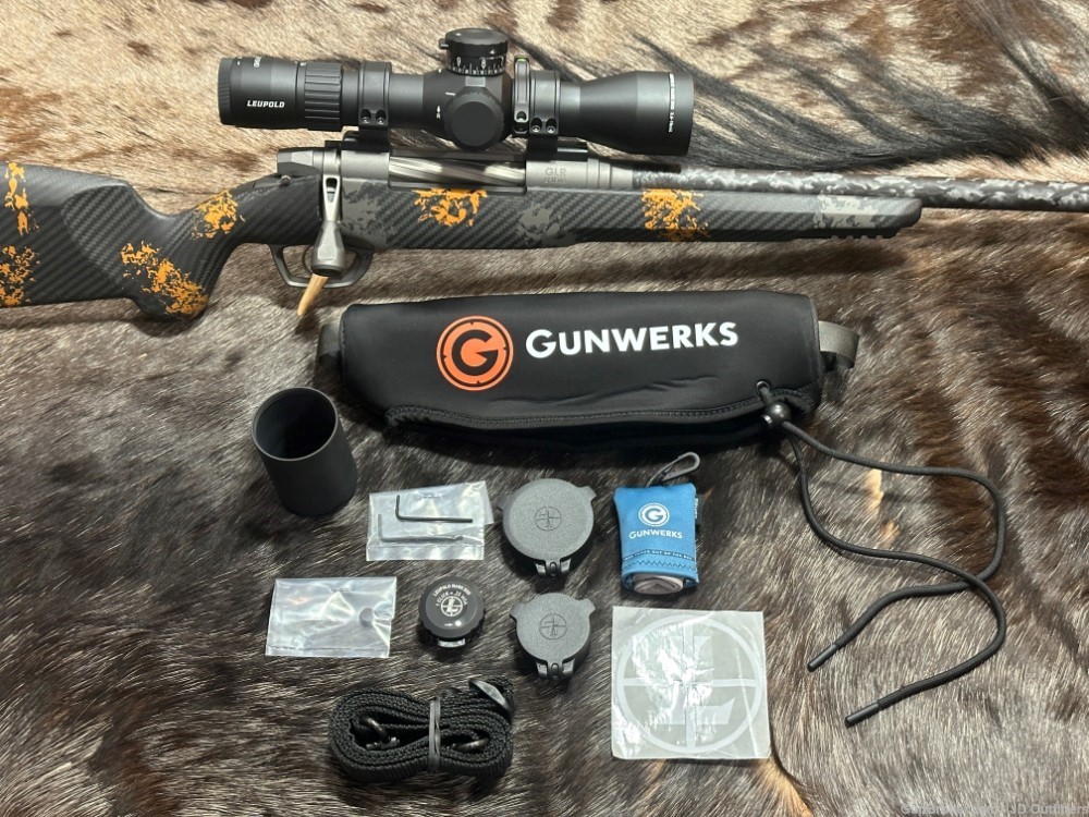 NEW GUNWERKS CLYMR 7 PRC GLR-SS 22" CARBON ORANGE LEUPOLD MARK 5HD SCOPE-img-26