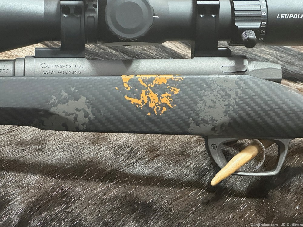 NEW GUNWERKS CLYMR 7 PRC GLR-SS 22" CARBON ORANGE LEUPOLD MARK 5HD SCOPE-img-18