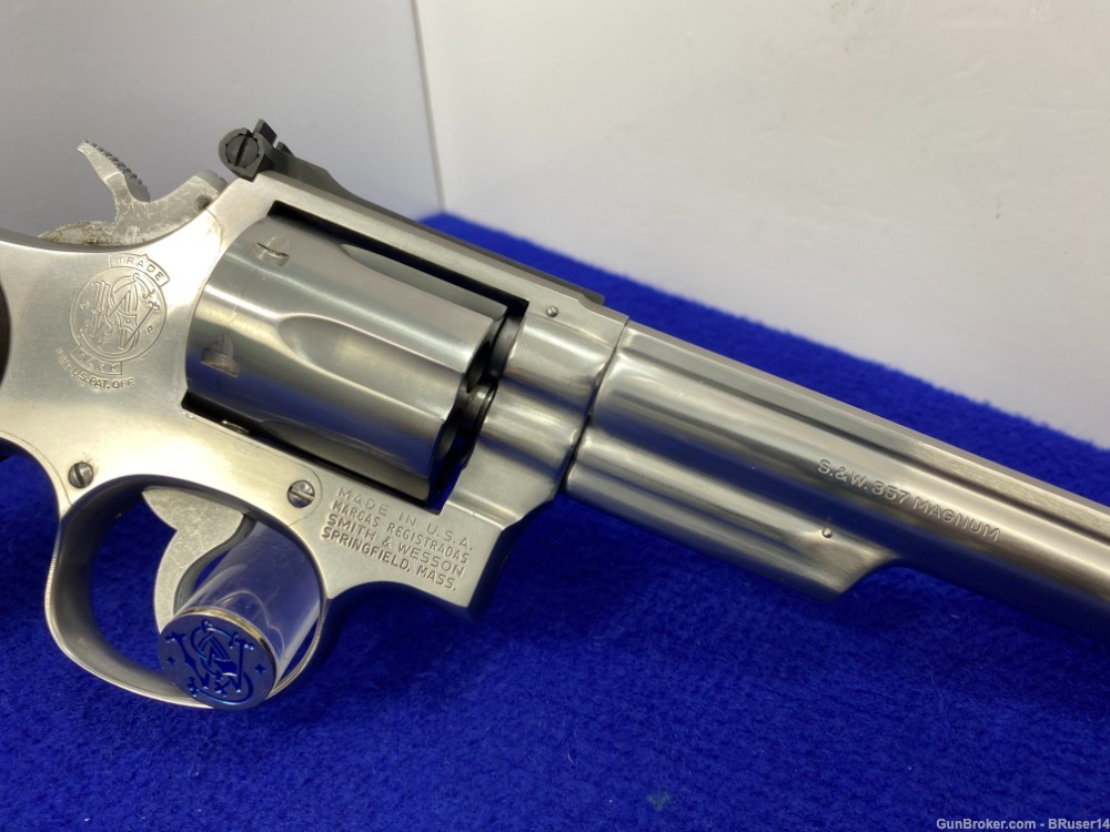 1980 Smith Wesson 66-1 .357mag 6"*CLASSIC COMBAT MAGNUM STAINLESS REVOLVER*-img-14