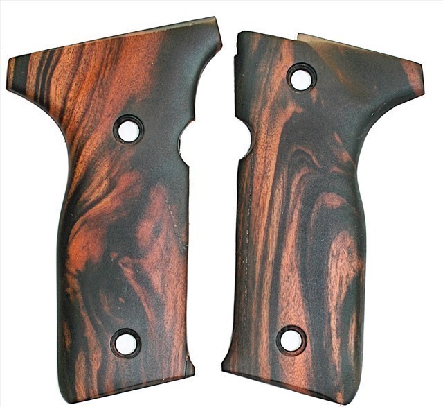 Beretta Cougar Model 8045 Tigerwood Grips-img-0