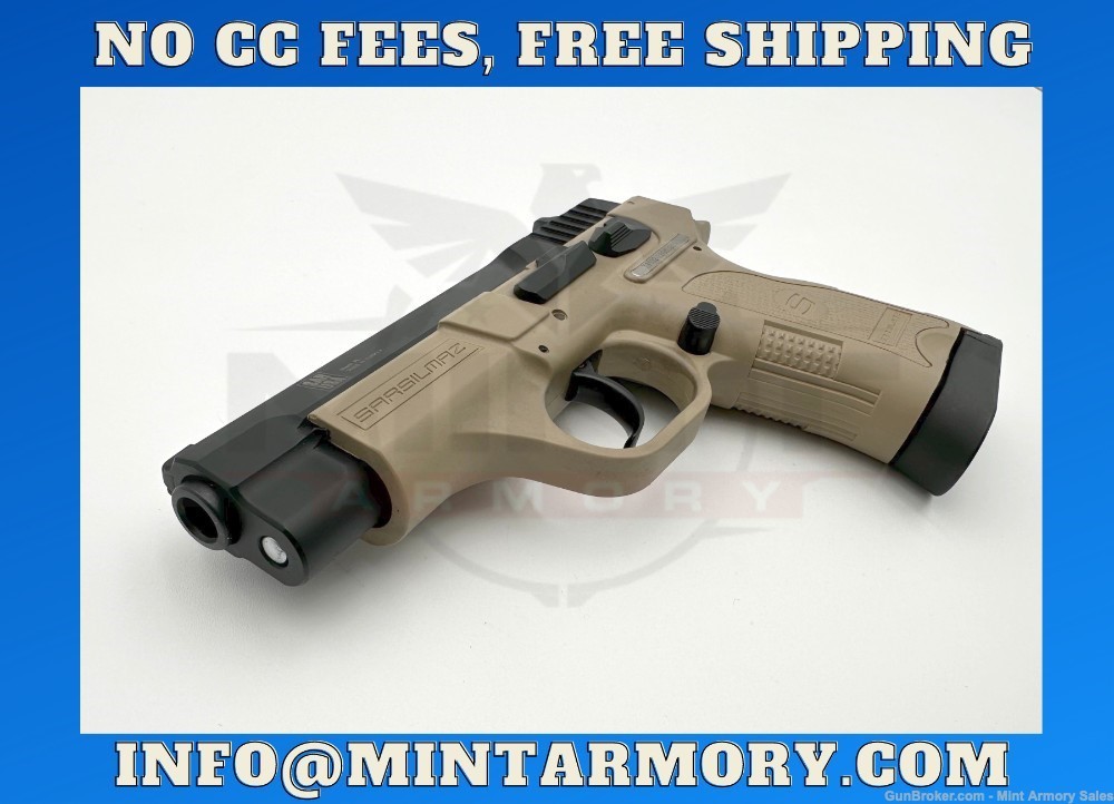 SAR B6C Compact FLAT DARK EARTH Body, 9mm Pistol, 13+1 | B69CFD-img-4