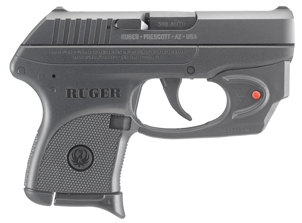 Ruger LCP Pistol w/ Viridian E-Series Red Laser Blued 380 Auto 2.75-img-3