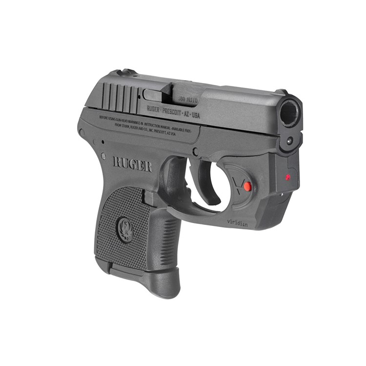 Ruger LCP Pistol w/ Viridian E-Series Red Laser Blued 380 Auto 2.75-img-1