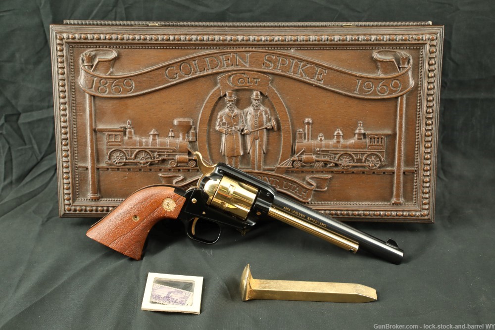 Colt Golden Spike Commemorative Frontier Scout .22 LR Revolver, 1969 C&R-img-2