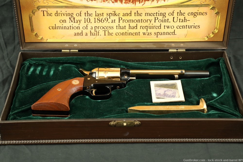 Colt Golden Spike Commemorative Frontier Scout .22 LR Revolver, 1969 C&R-img-37