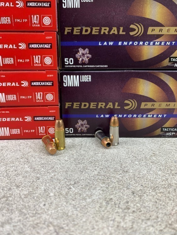 250 AE9FP 147gr FMJ & 100 P9HST1 124gr HST JHP Federal Bundle-img-0