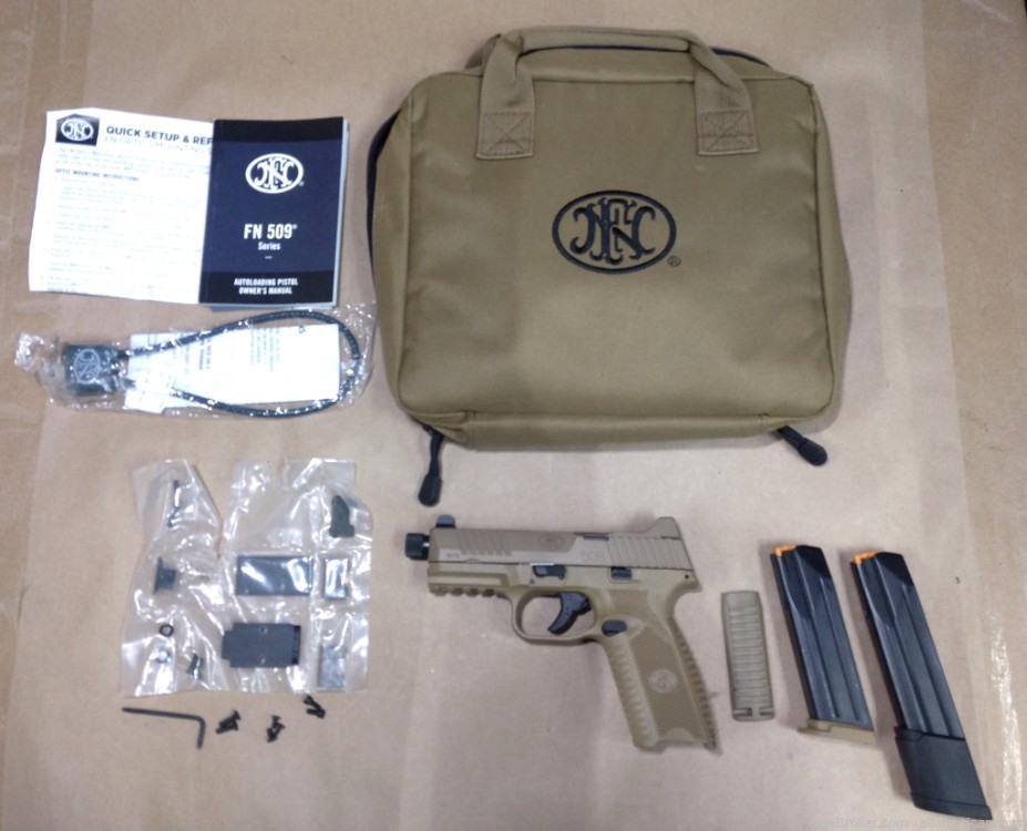 FN 509 Tactical Full Size 9mm FDE w/ 17rd + 24rd, Threaded Barrel w/ Acc.-img-13