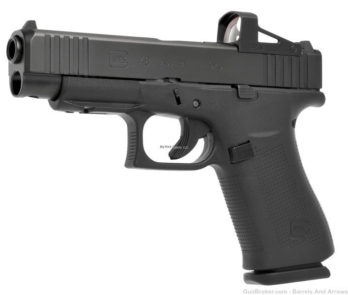 Glock UA4850201FRMOS G48 Gen5 Semi Auto Pistol, 9MM, 4.17" BBL, Fixed -img-0