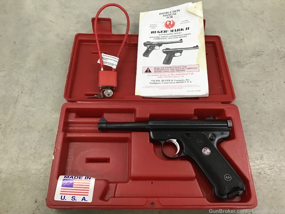 Ruger Mark II MK2 .22LR 50th Anniversary Edition 4-3/4” Barrel With Case-img-0