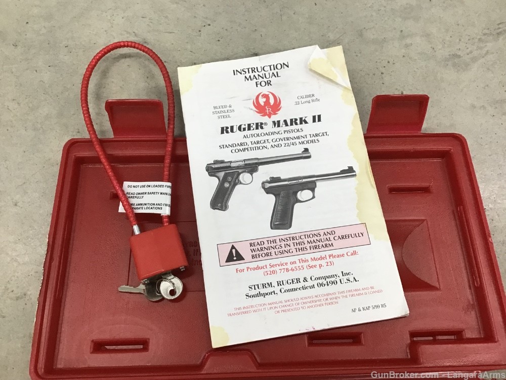 Ruger Mark II MK2 .22LR 50th Anniversary Edition 4-3/4” Barrel With Case-img-17