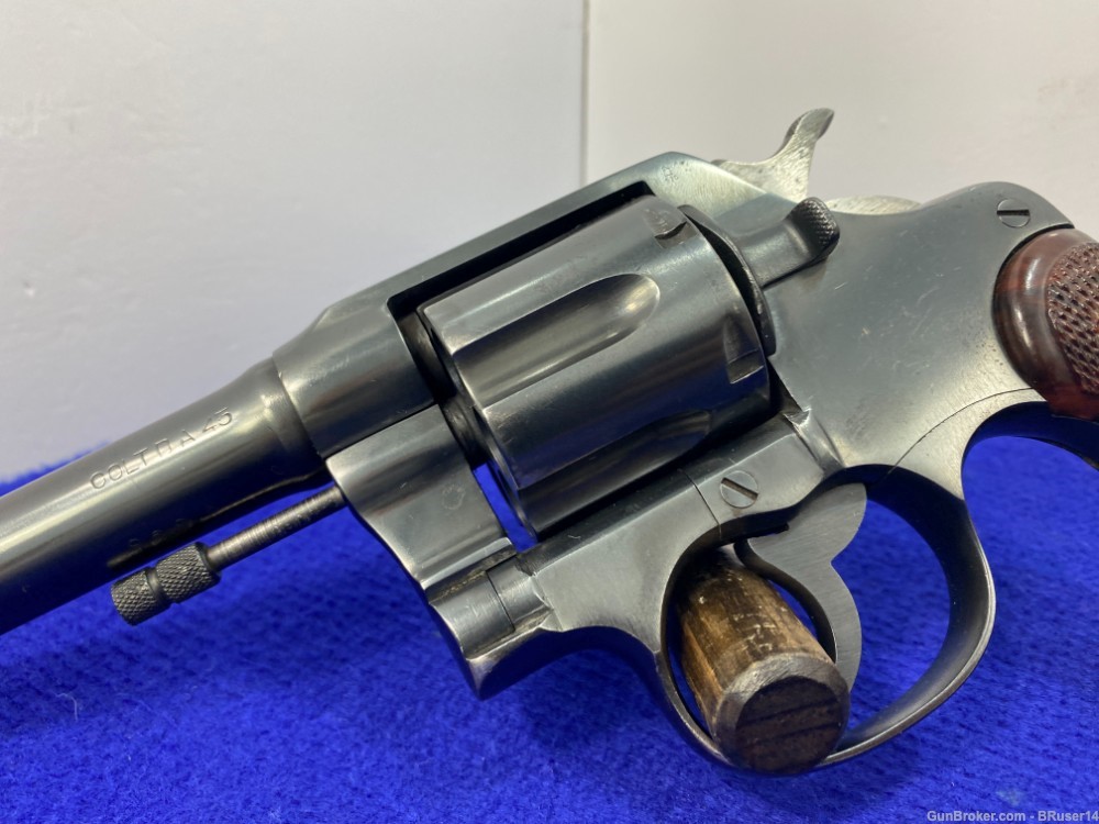 1920 Colt New Service US Army 1917 .45 ACP Blue *HISTORICAL COLT REVOLVER*-img-4