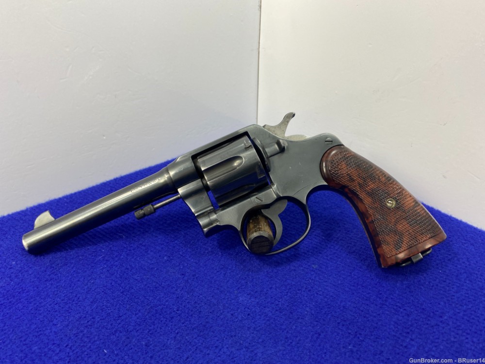 1920 Colt New Service US Army 1917 .45 ACP Blue *HISTORICAL COLT REVOLVER*-img-0