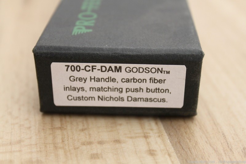 Pro-Tech Damascus Godson, Carbon Fiber Handles, Slightly Used, No Reserve-img-4