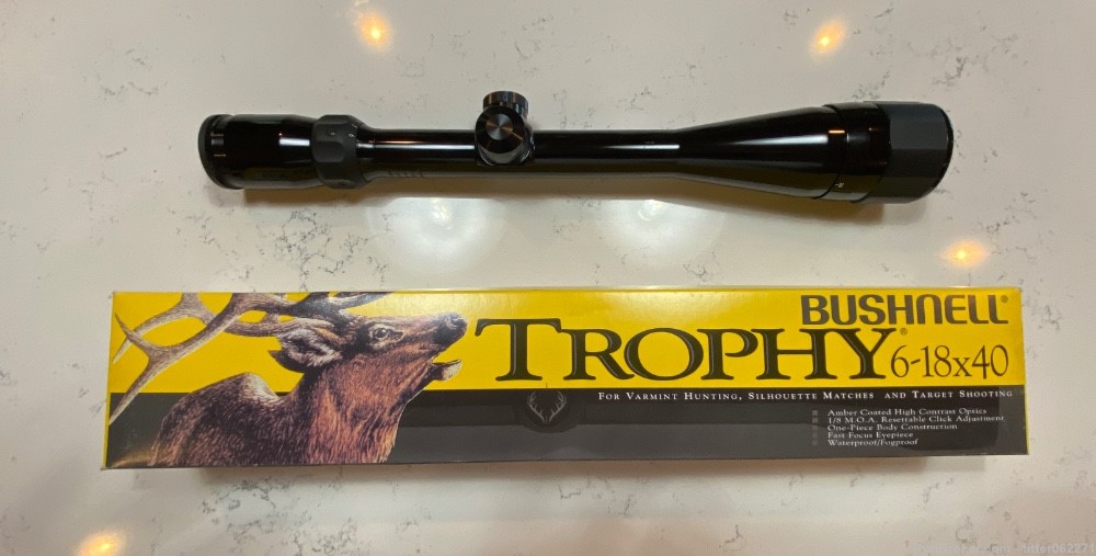 Bushnell Trophy 6x18x40 Rifle Scope. Like New Condition -img-0