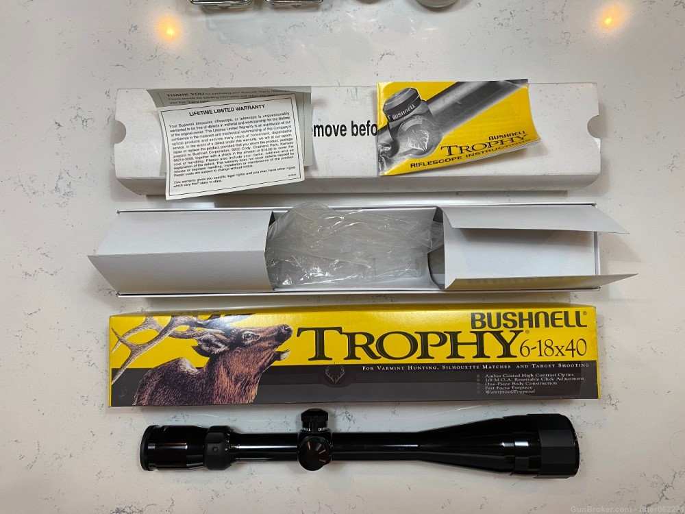 Bushnell Trophy 6x18x40 Rifle Scope. Like New Condition -img-5