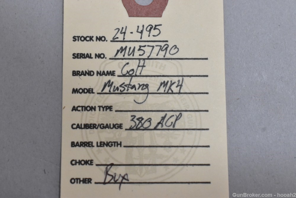 Colt MKIV Series 80 Mustang Semi Auto Pistol 380 ACP W Box 1992 READ-img-1