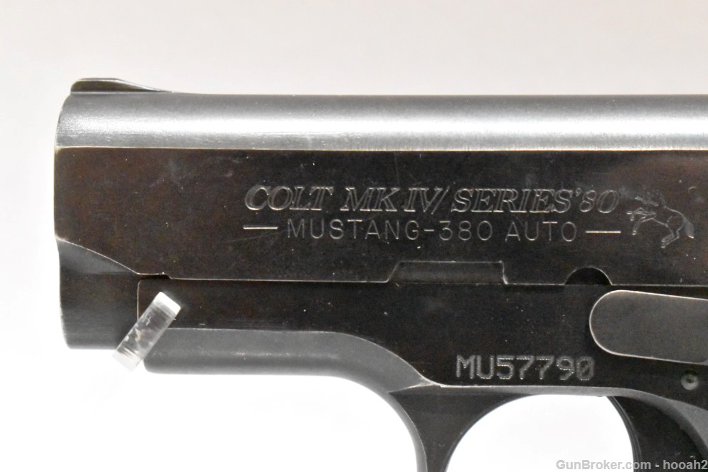 Colt MKIV Series 80 Mustang Semi Auto Pistol 380 ACP W Box 1992 READ-img-13