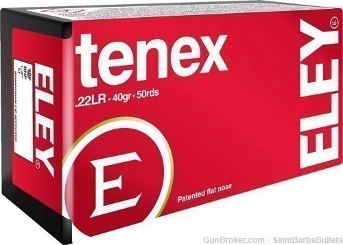 Eley Tenex 40 Grain Flat Nose .22 LR - 50 Rounds-img-0