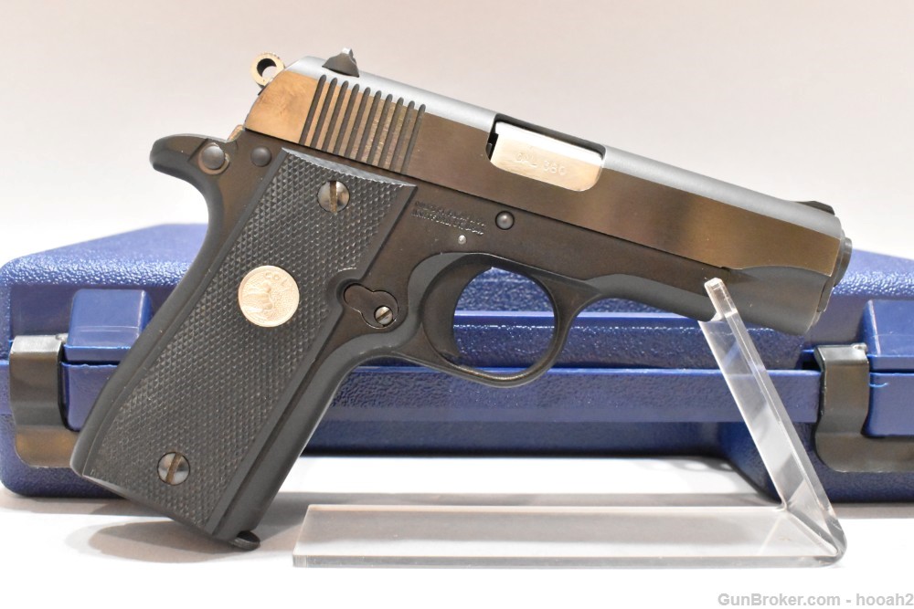 Nice Colt Government Pocketlite Semi Auto Pistol 380 ACP W Box 1995-img-0