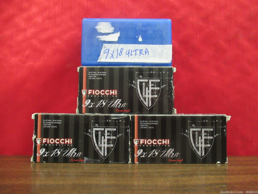 4 Full Boxes Of Fiocchi 9x18mm Ultra Police Ammo Full Metal Jacket 200rds-img-0