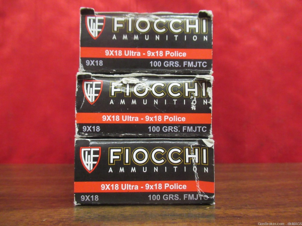 4 Full Boxes Of Fiocchi 9x18mm Ultra Police Ammo Full Metal Jacket 200rds-img-3
