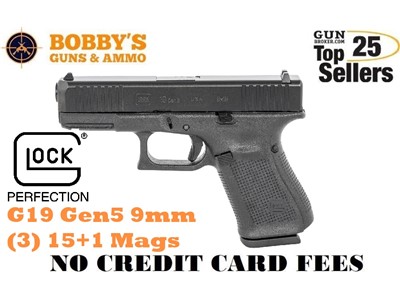 Glock UA195S203 G19 Gen5 Compact 9mm Luger 15+1 4.02"