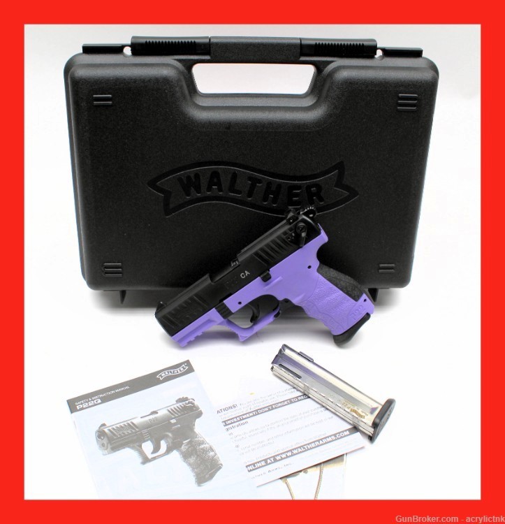 Walther P22 CA Legal 22lr Crushed Orchid FREE SHIPPING WITH BUY IT NOW!!!-img-0