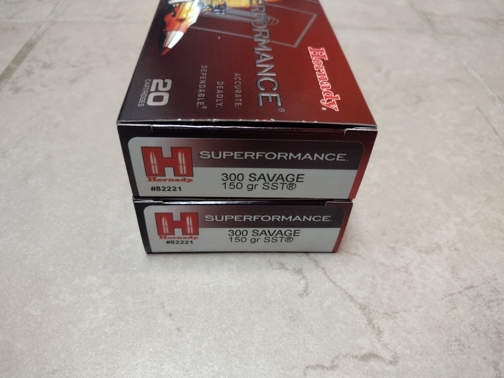 40 Rds Hornady Superformance 300 Savage 150 Gr SST Ammunition ammo-img-0