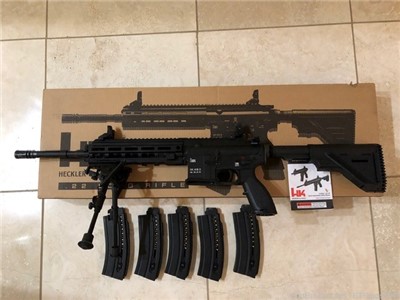 HK416D .22 LR Rifle + Bipod + 5 Mags
