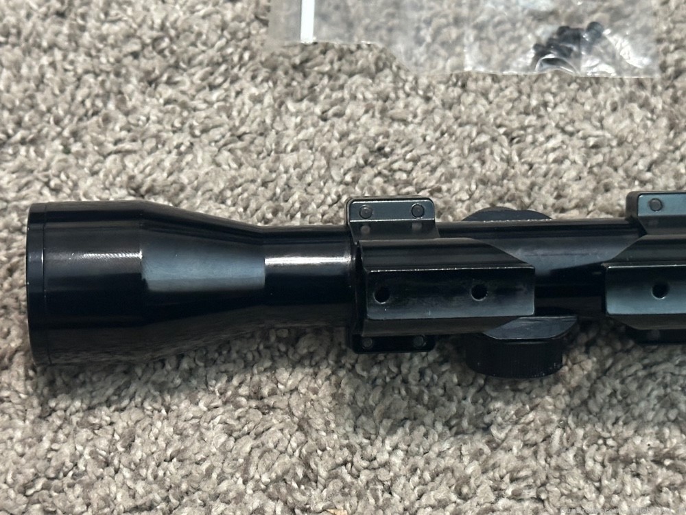 Bushnell sportview 3x-9x32mm vintage riflescope glossy 1” tube duplex rings-img-4