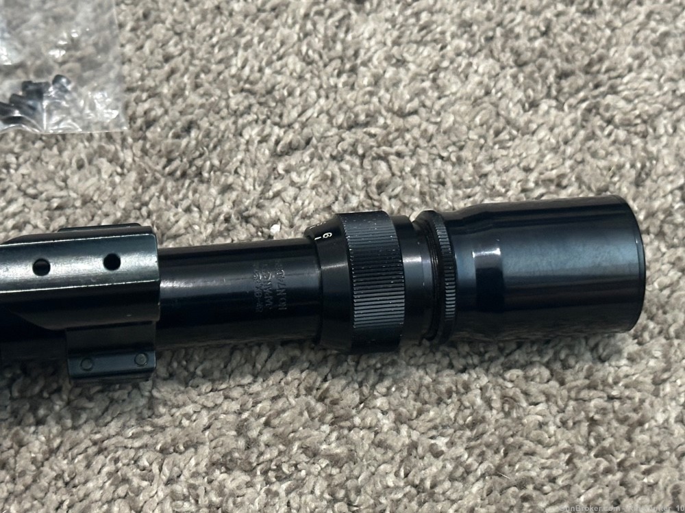 Bushnell sportview 3x-9x32mm vintage riflescope glossy 1” tube duplex rings-img-3