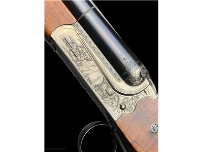 NEW-IN-BOX MERKEL 140A-EY LUX DOUBLE RIFLE GAME SCENE ENGRAVED - UNFIRED
