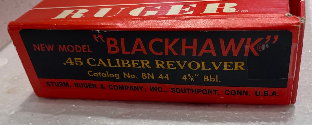 1978 Ruger NM Blackhawk Convertible .45 Colt/ .45 ACP Excellent Condition-img-4
