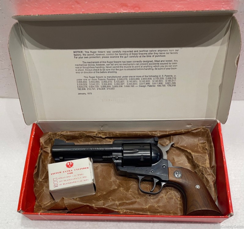 1978 Ruger NM Blackhawk Convertible .45 Colt/ .45 ACP Excellent Condition-img-0