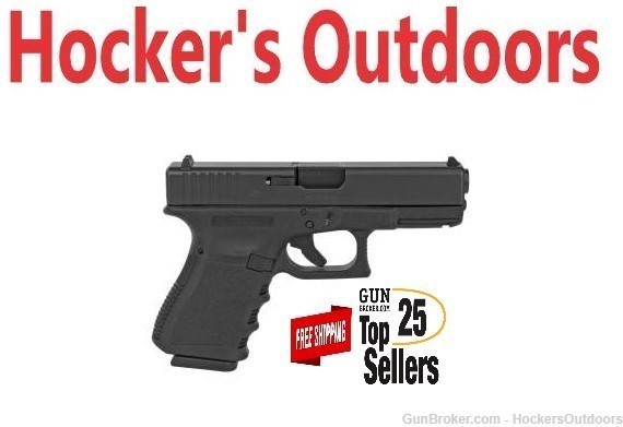 Glock Ui1950203 G19 Gen3 Compact 9MM Luger 15+1 4.02" Black Steel Barrel-img-0