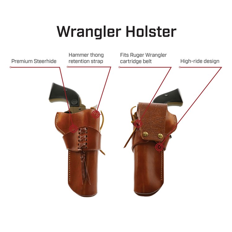 GALCO Wrangler Tan RH Holster for Ruger Wrangler 4 5/8" (W-WR320)-img-5