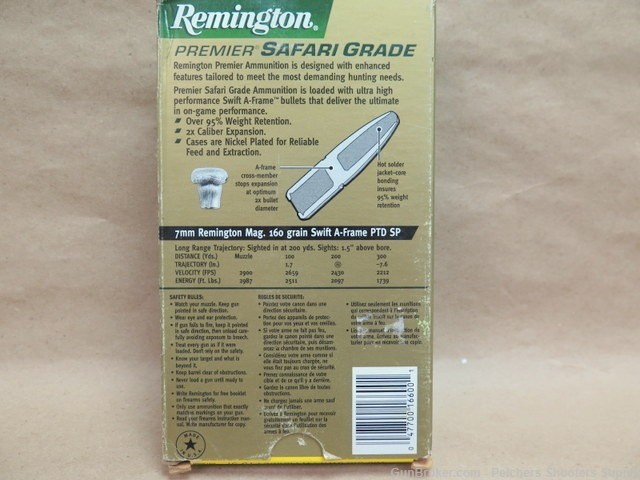 7MM Remington Magnum Ammo Lot of 79 Rds Rem Safari Gd & Norma Factory New-img-6