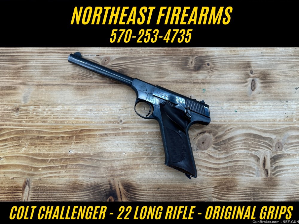 Colt Challenger Target Pistol 1952 mfg .22 LR w/ Original Grips-img-0