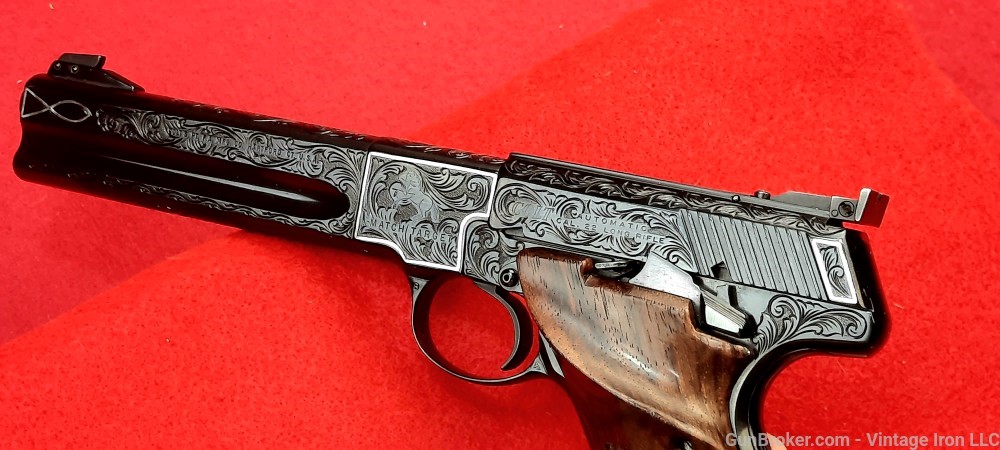 Stunning Colt Woodsman Match Target .22lr. Engraved with silver enlays ! NR-img-21