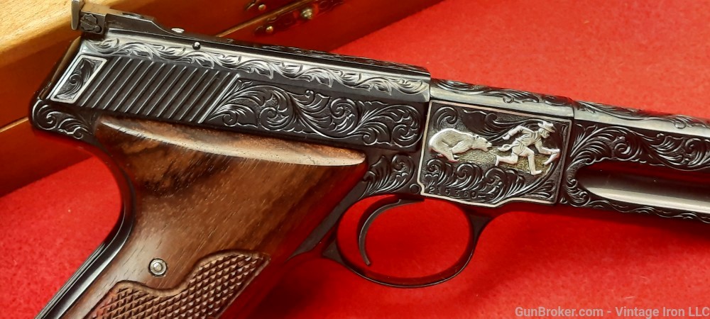 Stunning Colt Woodsman Match Target .22lr. Engraved with silver enlays ! NR-img-6